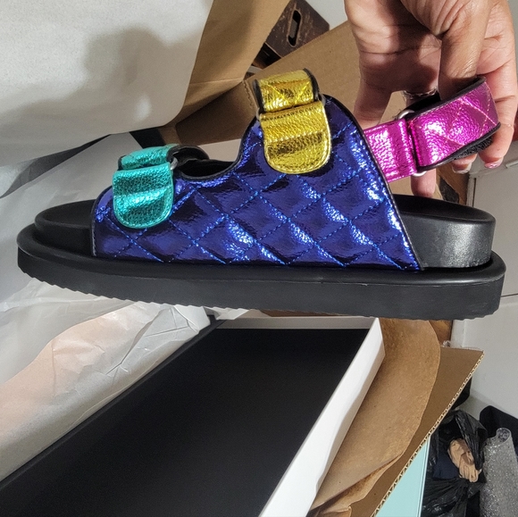 ONE DAY ONLY SALE- KURT GEIGER LONDON MULTICOLOR SANDALS - Picture 4 of 13